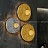 Фактурный настенный светильник в виде диска с нанесением фольги и сусального золота и светящимся окошком из акрила OONA фото 11