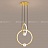 Серия подвесных светильников с шарообразными хрустальными плафонами на металлическом кольце с внутренним LED-свечением LUANA 1 кольцо золото фото 17