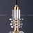Дизайнерский подвесной светильник с многогранным хрустальным плафоном в комбинированном держателе цвета латуни и хрома CHARLIZE фото 6