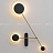 Светодиодная настенная лампа с плафонами в виде дисков разного диаметра внутри золотых колец TINT TRIO фото 3